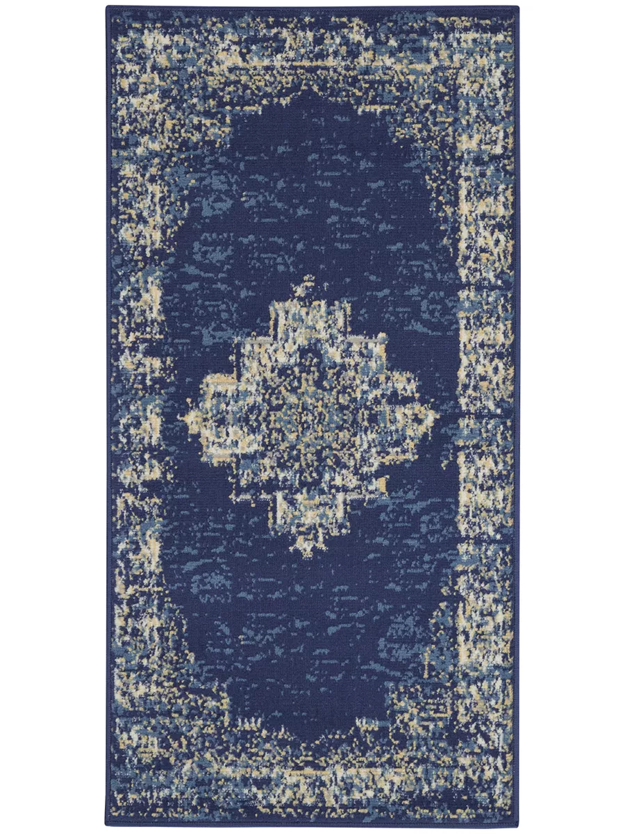 Grafix GRF14 Navy/Blue 2'3" x 10' Rug