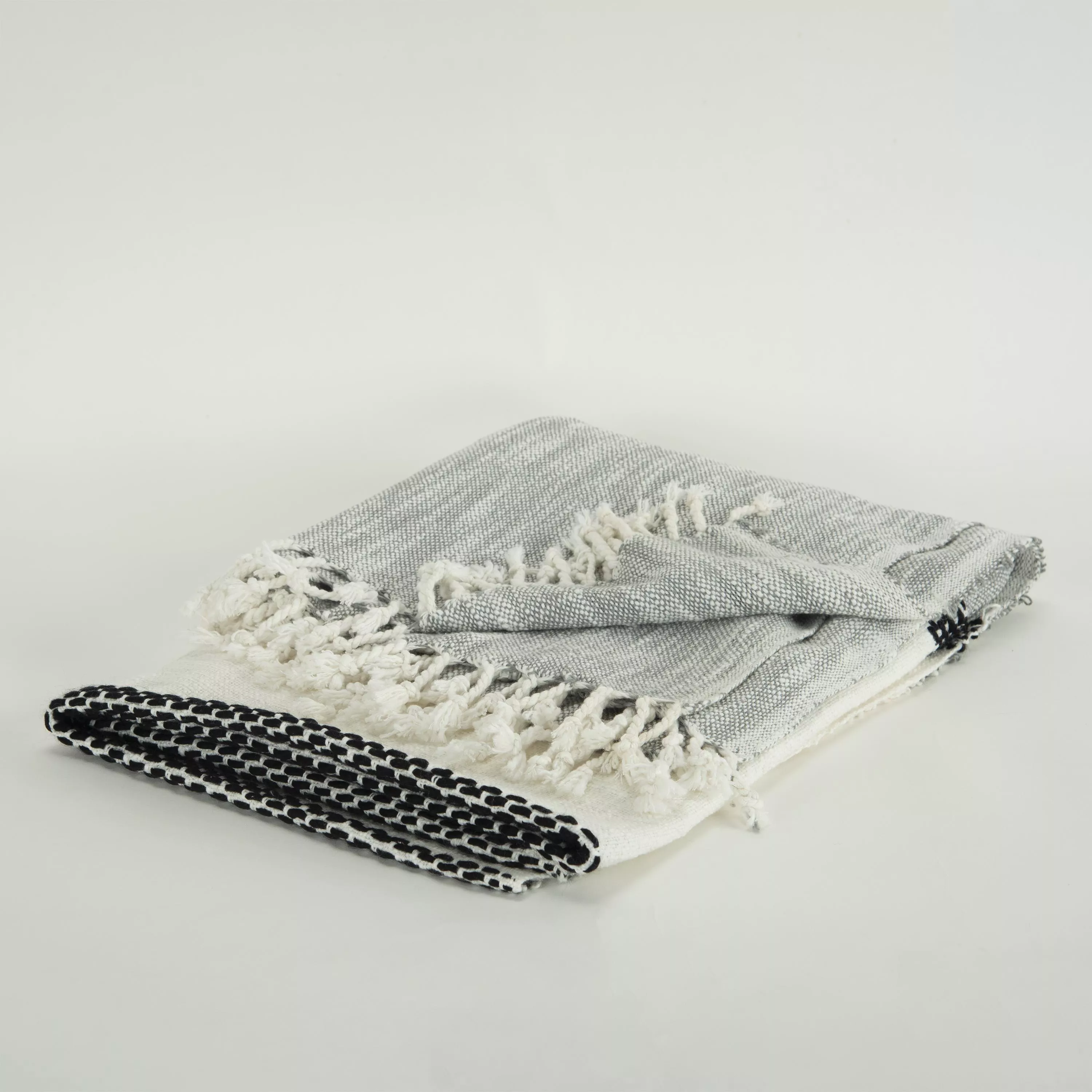 Gray/Natural 50" x 60" Throw Blanket