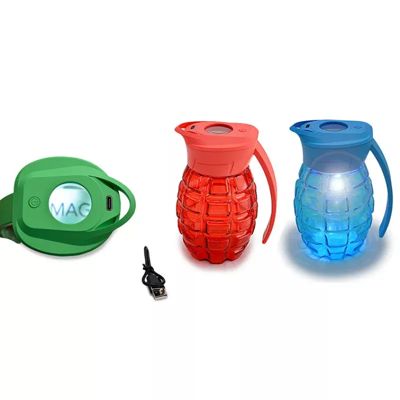 Grenade Magnifying Glass Jar with LED