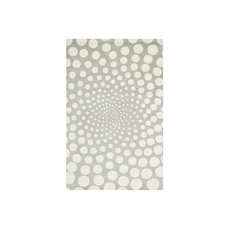 Grey Ivory Contemporary Small Rectangle Rug 5x3