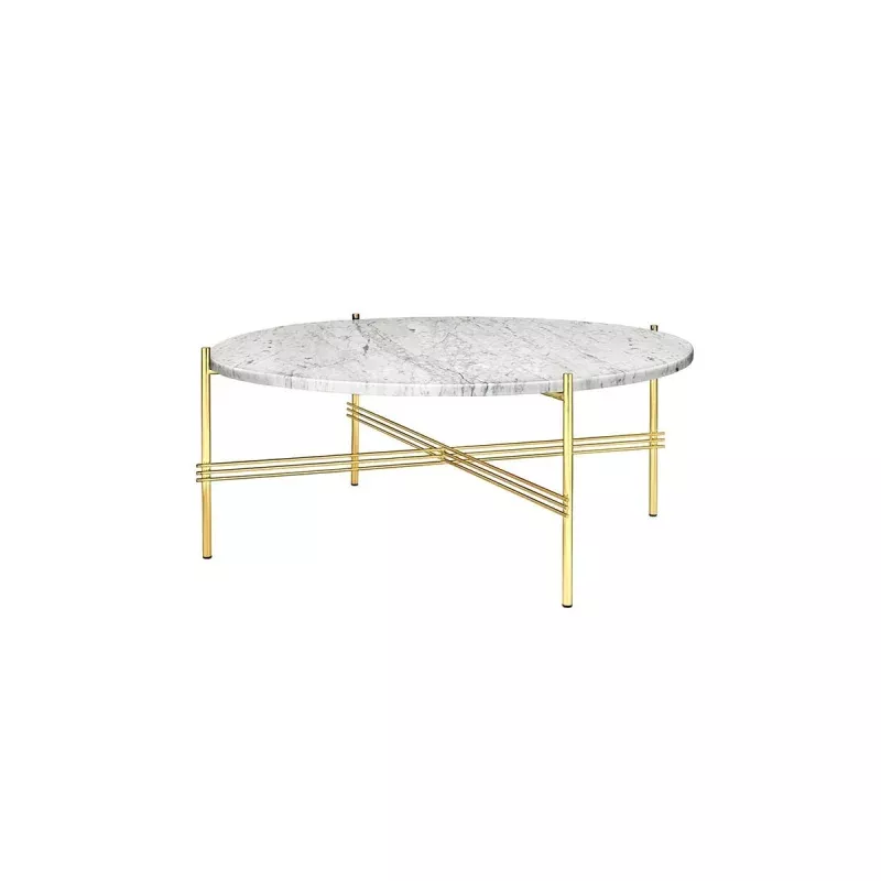 Gubi TS Table Brass Frame Large