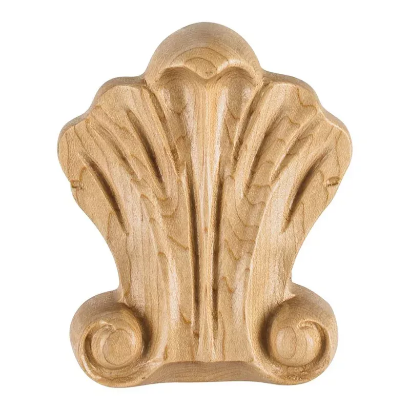 Hardware Resources 3-1/4" x 3/4" x 3-3/4" Hard Maple Shell Applique