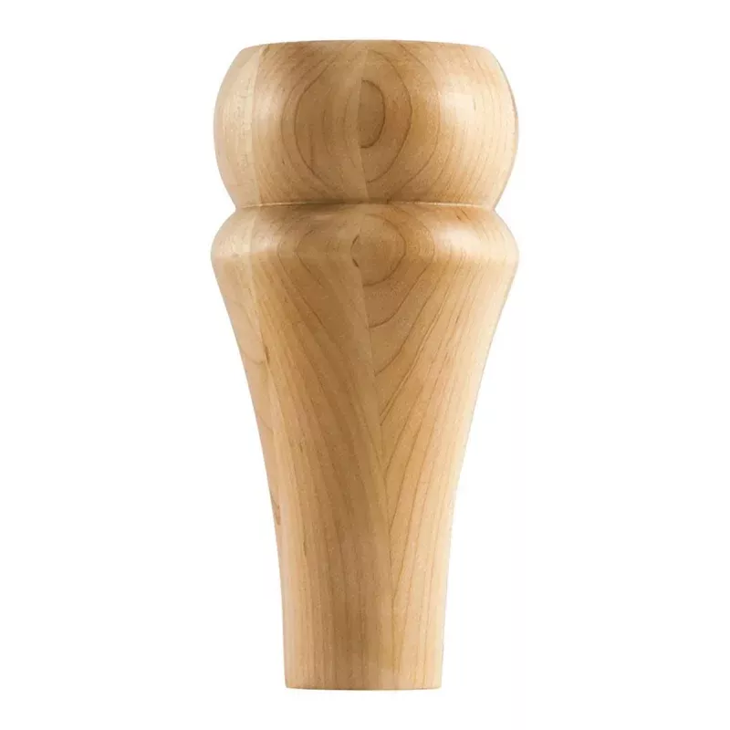 Hardware Resources 3" Round Hard Maple Contemporary Bun Foot