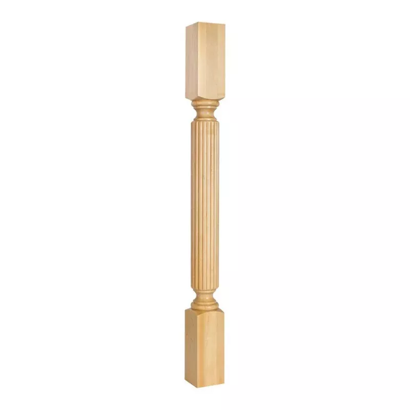 Hardware Resources 3" x 3" x 35-1/2" Alder Post with Reed Pattern