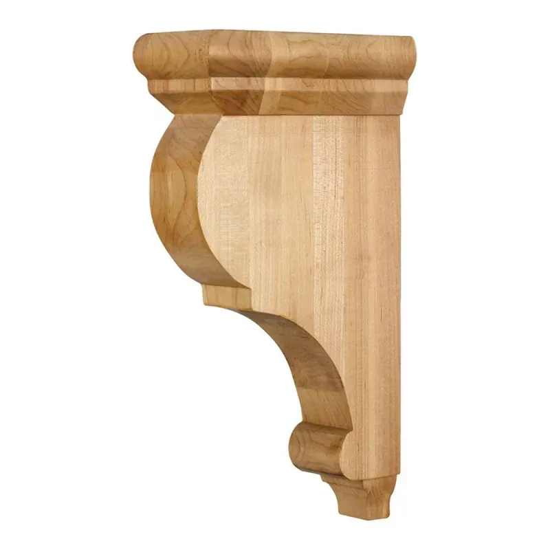 Hardware Resources 3" x 6-1/2" x 12" White Birch Smooth Bar Bracket