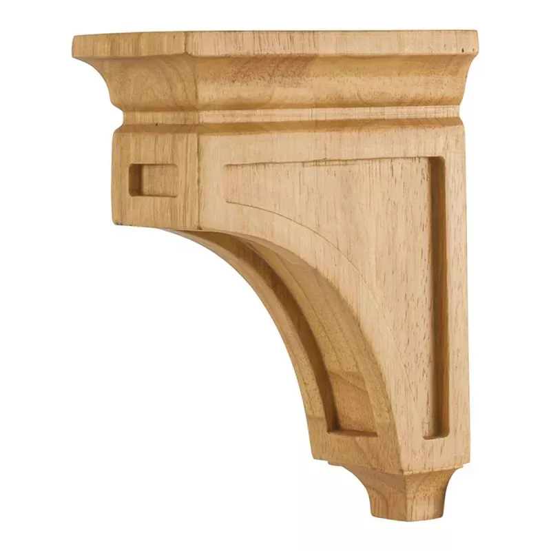 Hardware Resources 3" x 6" x 8" Hard Maple Mission Style Bar Bracket