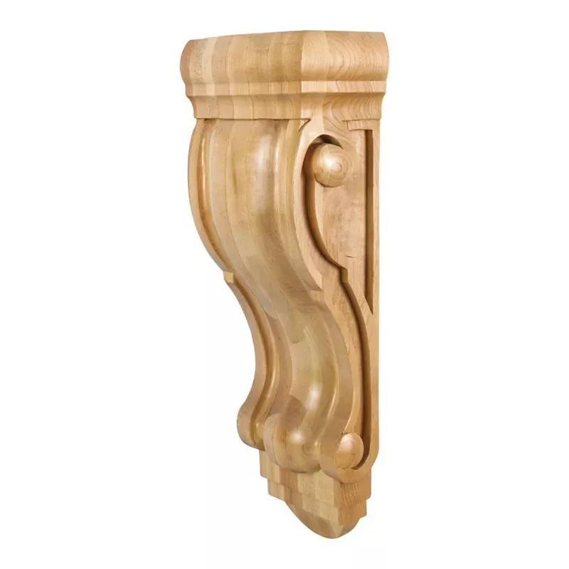 Hardware Resources 8-1/4" x 5-1/4" x 22" Cherry Rounded Scrolled Corbel
