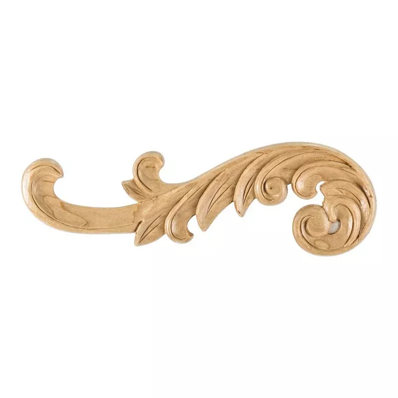 Hardware Resources Cherry Curved Acanthus Applique