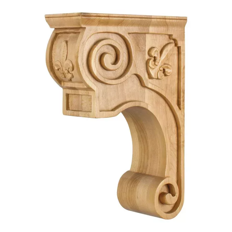 Hardware Resources Hard Maple Fleur-De-Lis Corbel