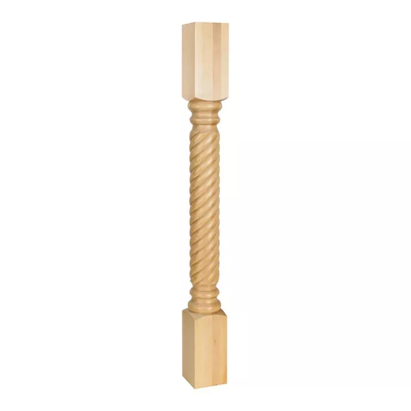 Hardware Resources Hard Maple Post with Rope Pattern