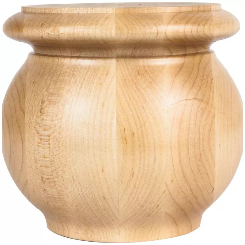 Hardware Resources Hard Maple Pot Belly Bun Foot
