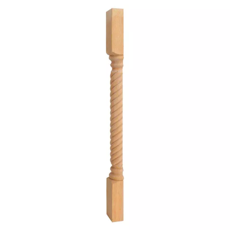Hardware Resources Oak Split Post with Rope Pattern