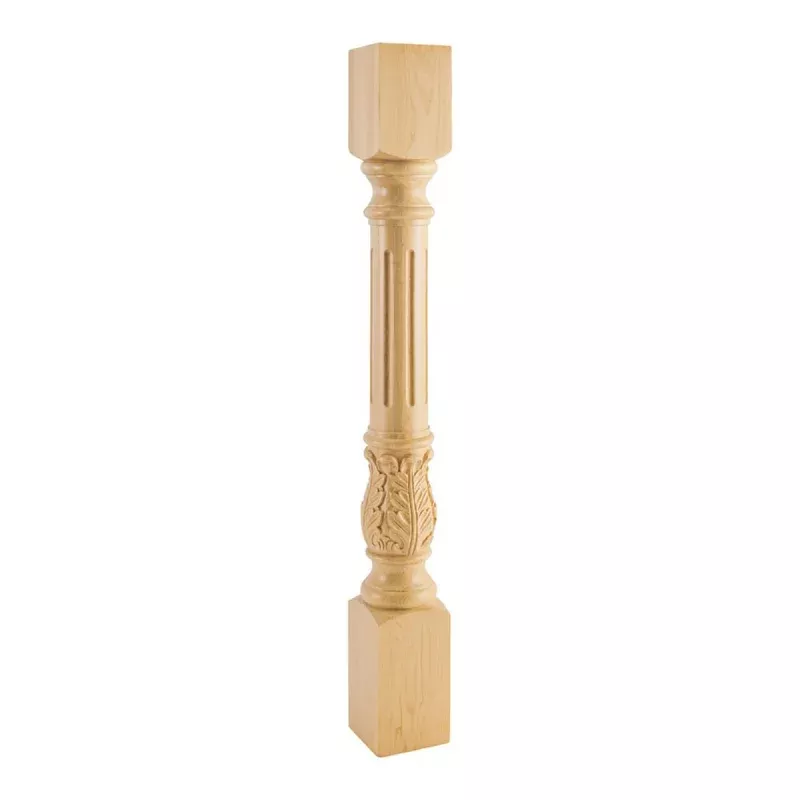 Hardware Resources Rubberwood Acanthus Traditional Post