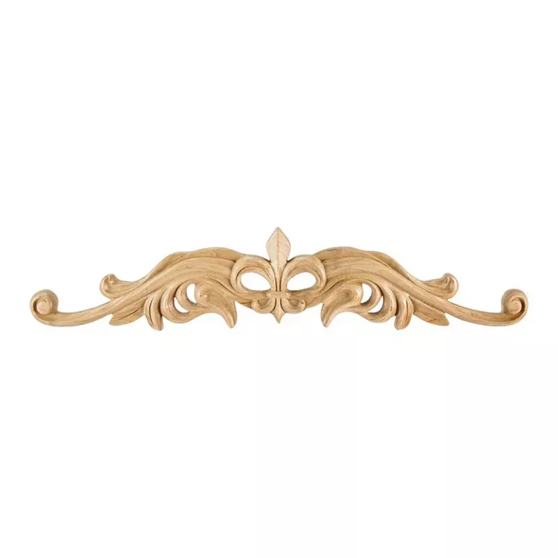 Hardware Resources Rubberwood Fleur-De-Lis Onlay