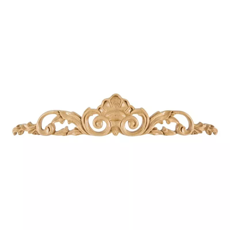 Hardware Resources Rubberwood Hand Carved Shell Onlay