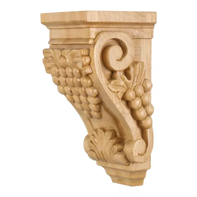 Hardware Resources Small White Birch Grape Corbel
