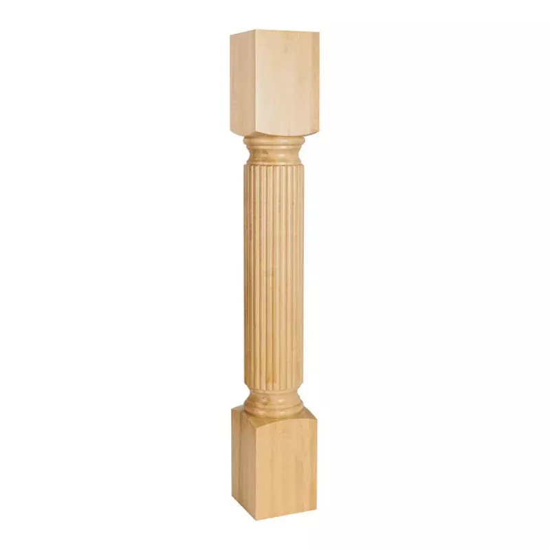 Hardware Resources White Birch Post with Reed Pattern