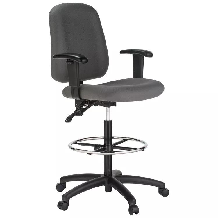 Harwick Contoured Drafting Stool with Arms - Dual Function