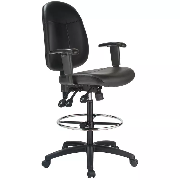 Harwick Ergonomic Drafting Chair - Extra Tall Leather Chair