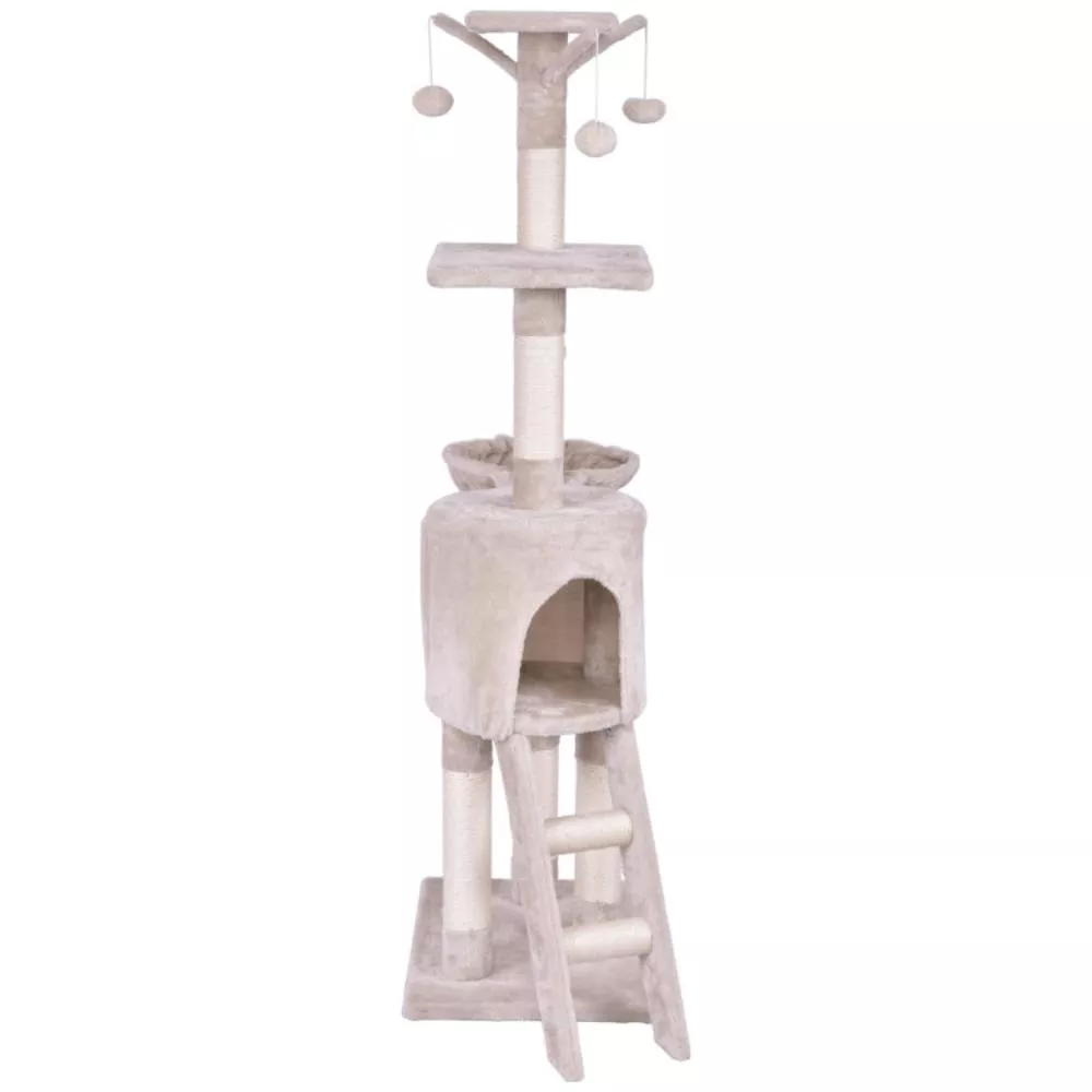 Hivvago 56 Inch Condo Scratching Posts Ladder Cat Play Tree