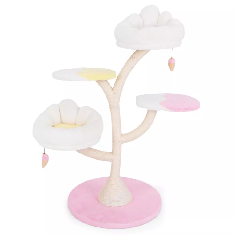 Hivvago Multi-Layer Cat Tree Cat Tower with 2 Cat Perches 2 Platforms