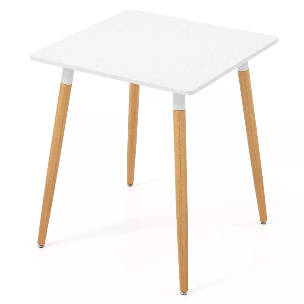 Hivvago Square Dining Table with Adjustable Foot Pads for Dining Room Kitchen