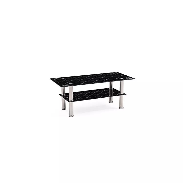 Hodedah Black Glass Coffee Table - Modern & Stylish