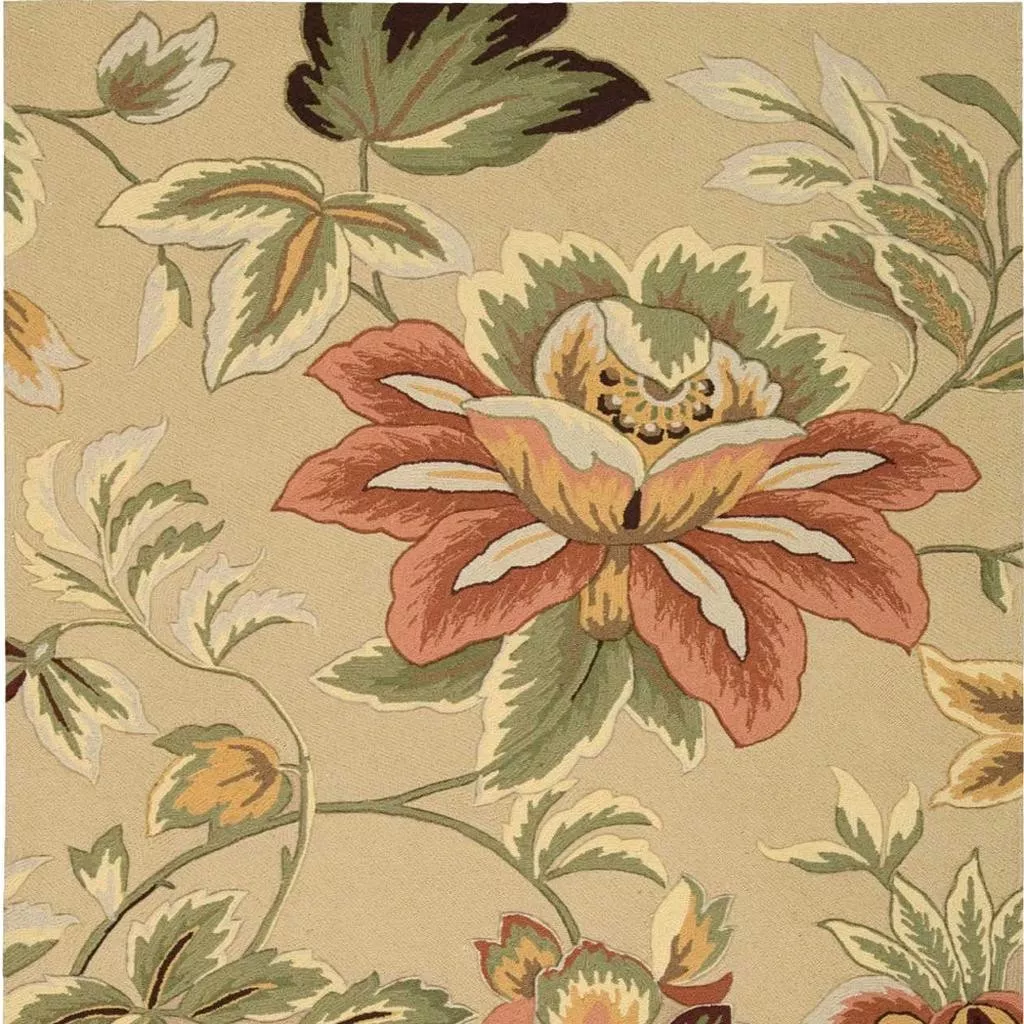 HomeRoots Floral Area Rug