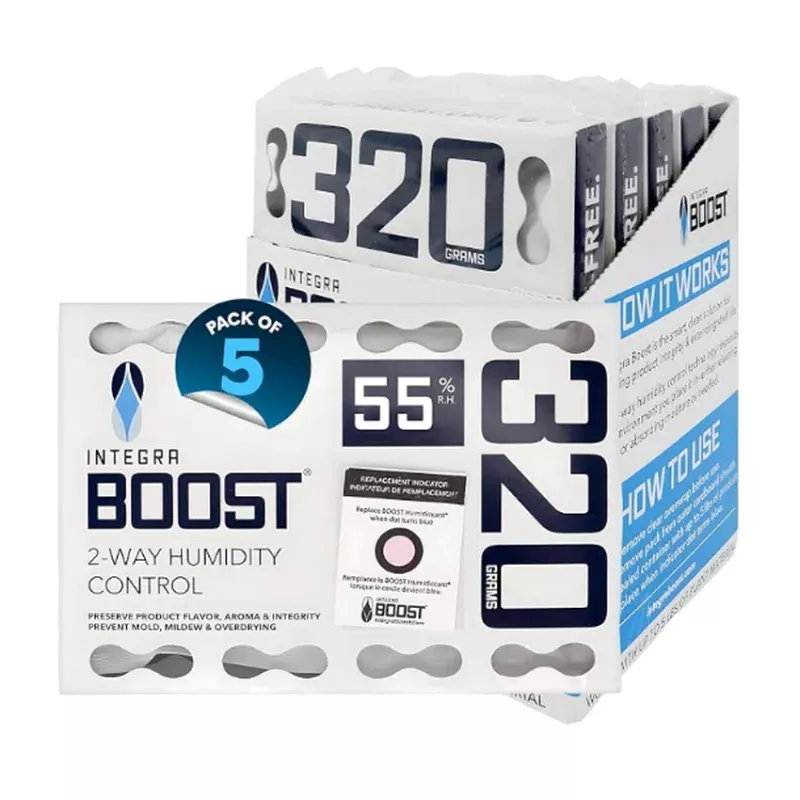 Integra Boost 320g RH 55% Humidity Pack - Individually Wrapped - (5 Count Display)