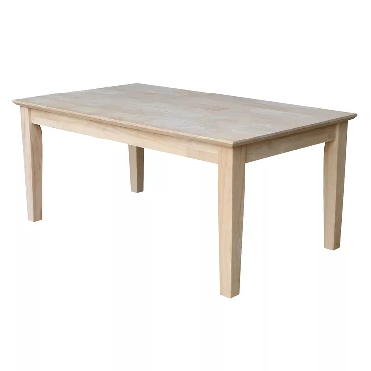 International Concepts Shaker Coffee Table - Tall, Solid Parawood Construction