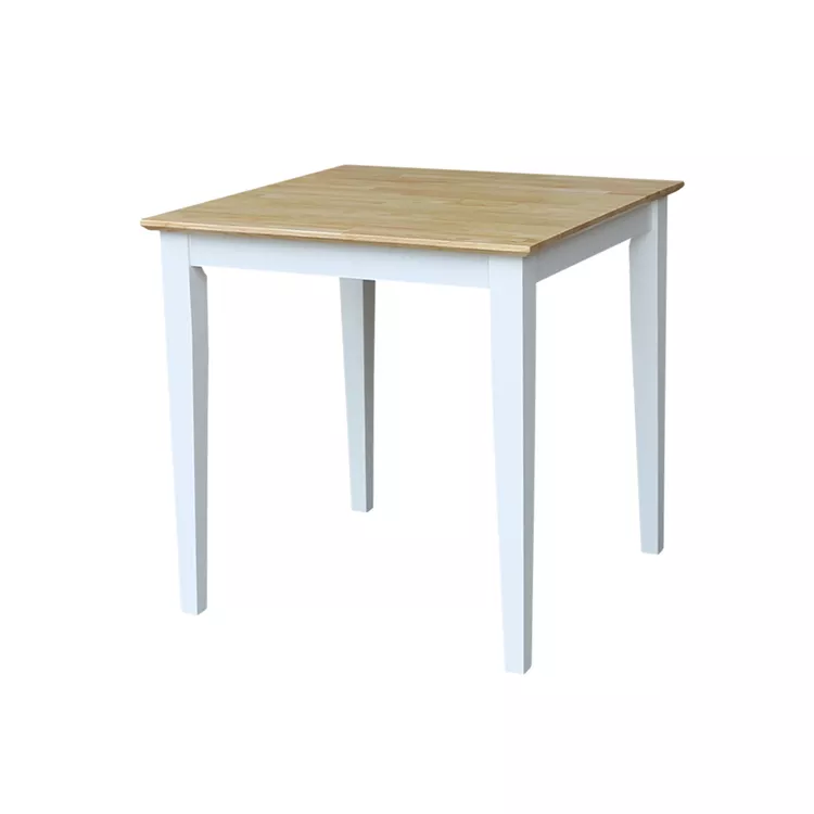 International Concepts Solid Wood Top Table - Durable Parawood Dining Table