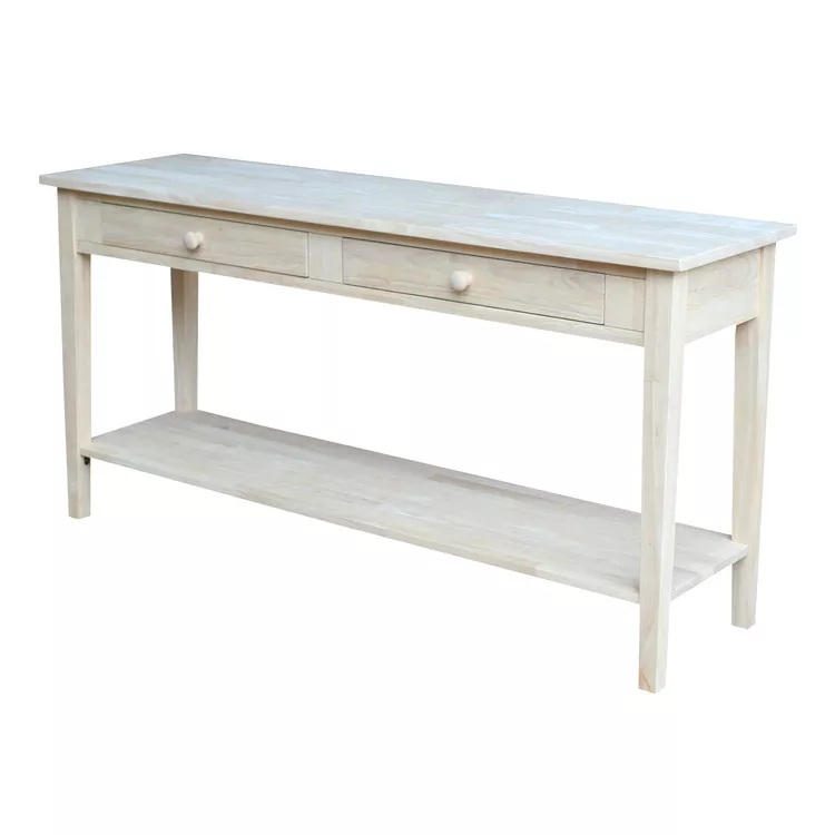International Concepts Spencer Console Table - Server Table - Solid Wood Entryway Accent