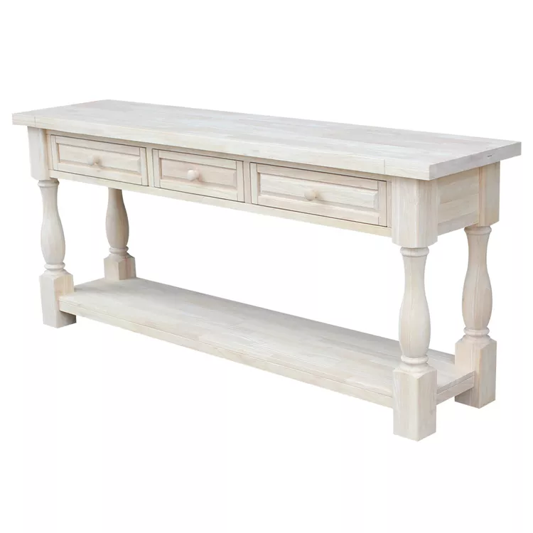 International Concepts Tuscan Console Table - Solid Wood Entryway Accent Table