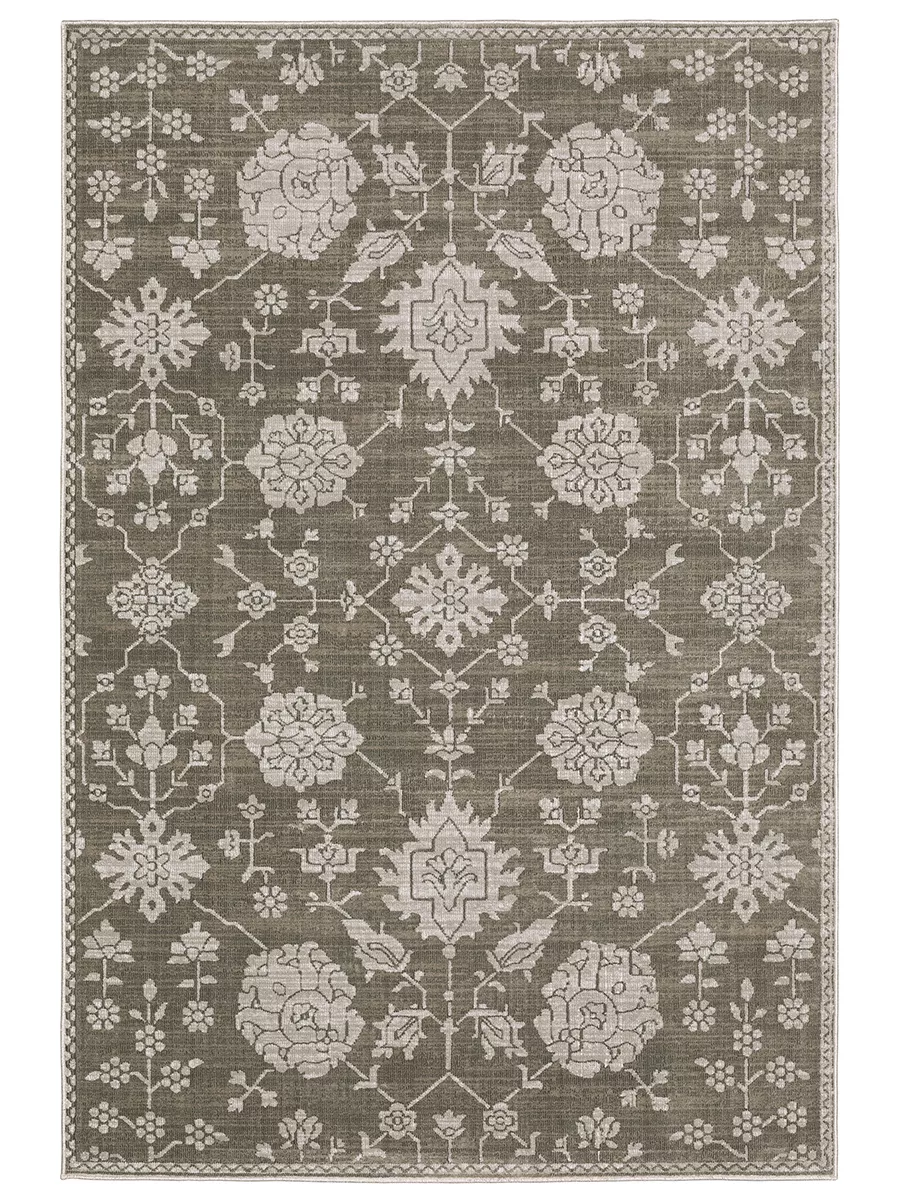 Intrigue 01 2'3" x 7'6" Runner Grey Rug