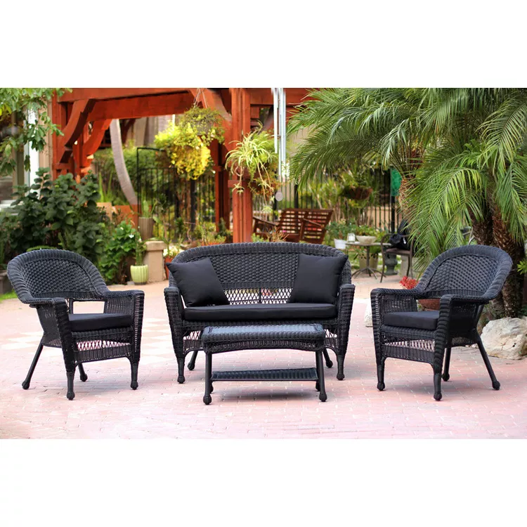 Jeco Outdoor Wicker Conversation Set