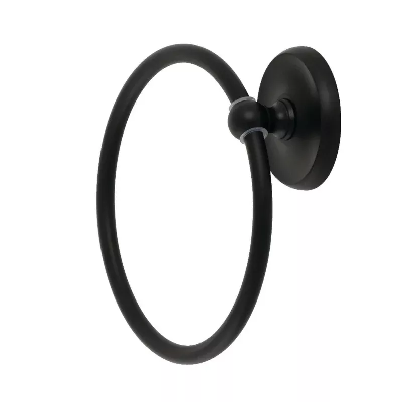 Kingston Brass Classic Towel Ring in Matte Black