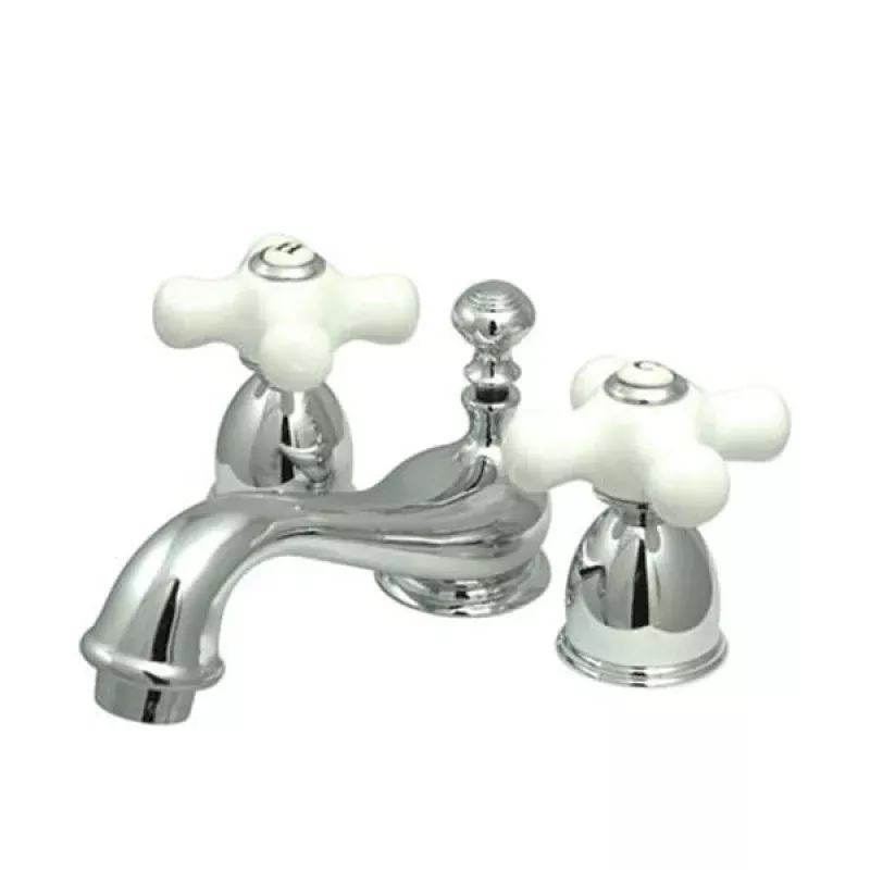 Kingston Brass Classic Two Handle 4" to 8" Mini Widespread Lavatory Faucet with Brass Pop-up