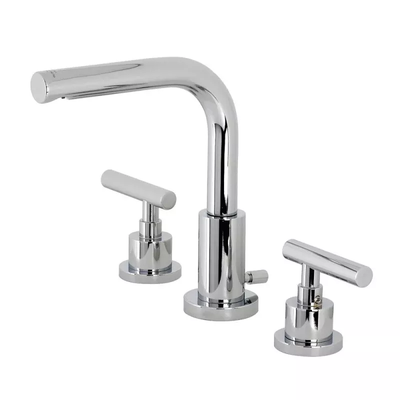 Kingston Brass FSC895XCML-P Manhattan Widespread Bathroom Faucet with Brass Pop-Up