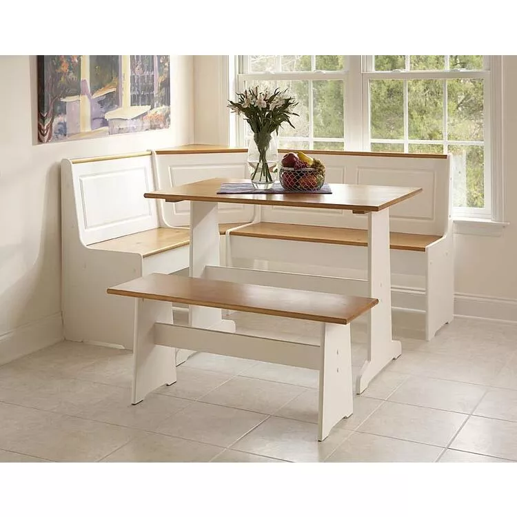 Kitchen Nook Dining Set with Pine Accents from Linon Ardmore