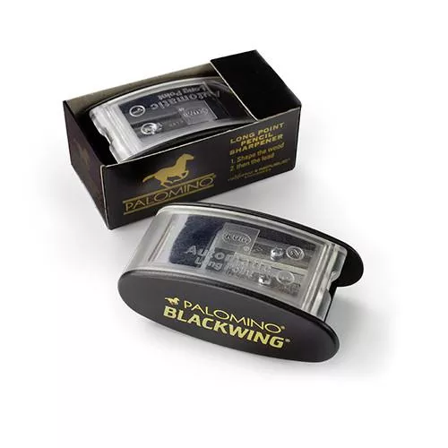 Kum Automatic Brake Long Point 2 Step Pencil Sharpener, Black by Blackwing
