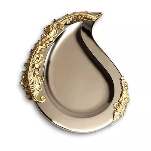 Lamina Oval Steel Platter by L'Objet
