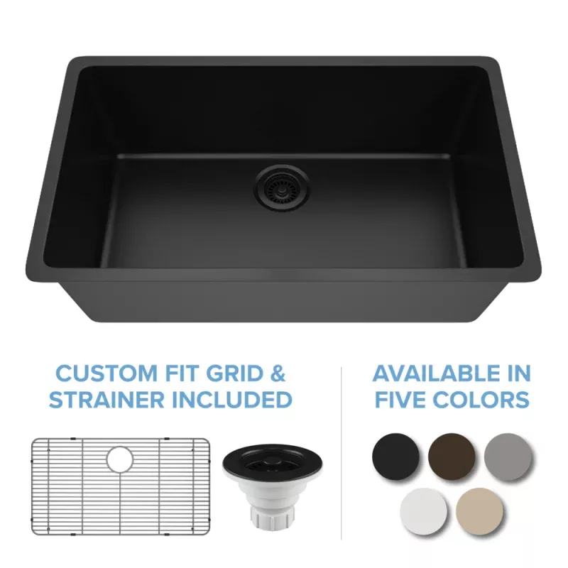 Large 32" Single Bowl Composite Sink