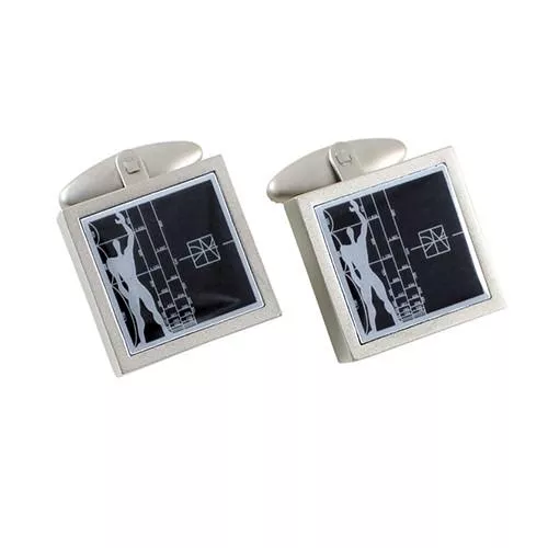 Le Modulor/Figure Cufflinks by Le Corbusier for Acme Studio