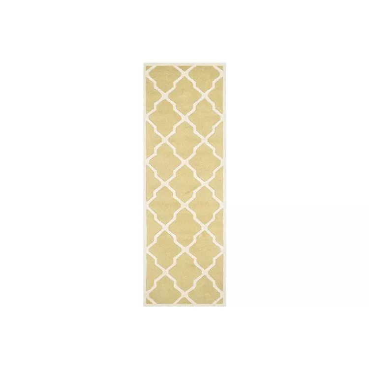 Light Gold Ivory Wool Pile Transitional Rugs 6x4 Small Rectangular - Safavieh