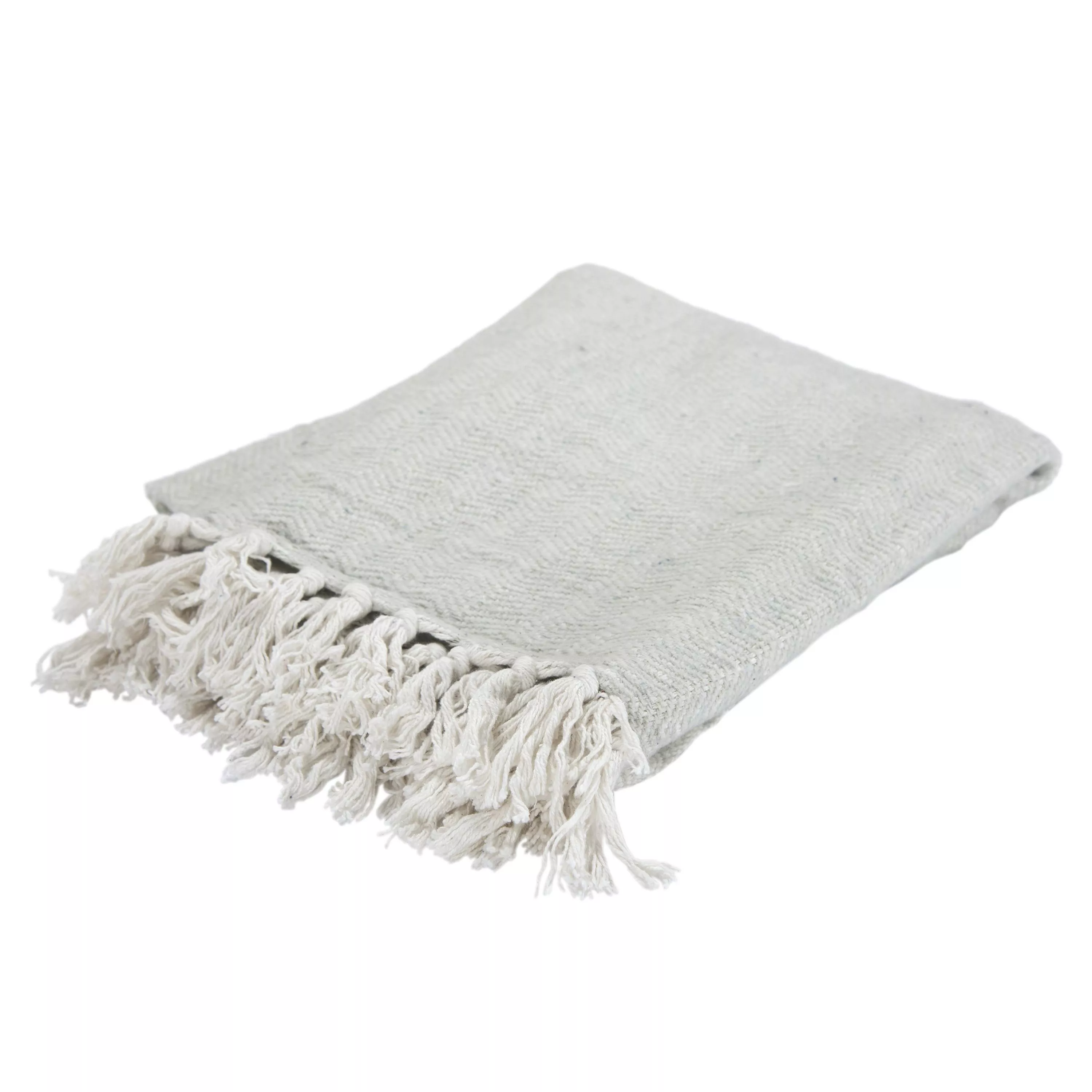 Light Gray/Ivory 50" x 60" Throw Blanket