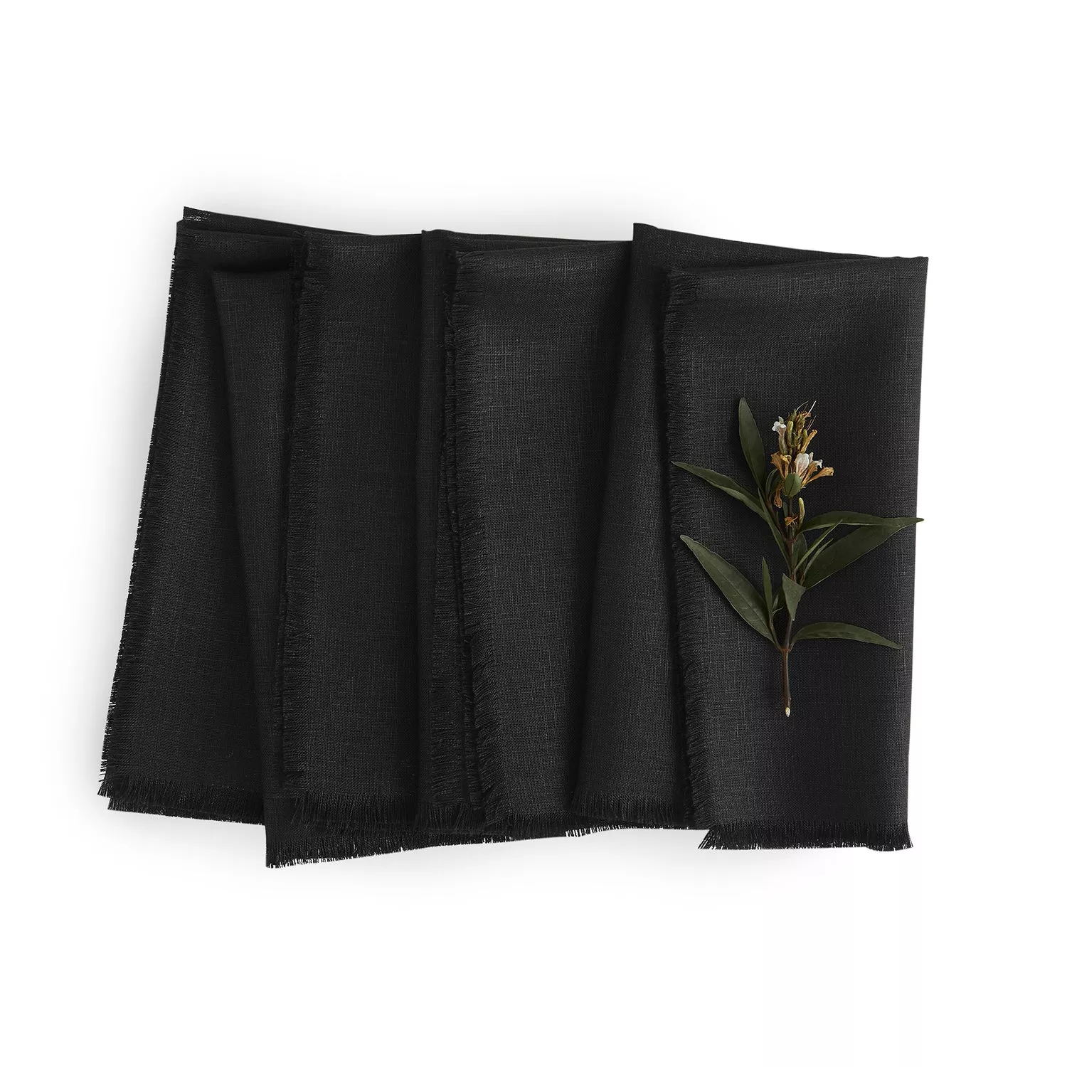 Linen Dinner Napkins - Fringe