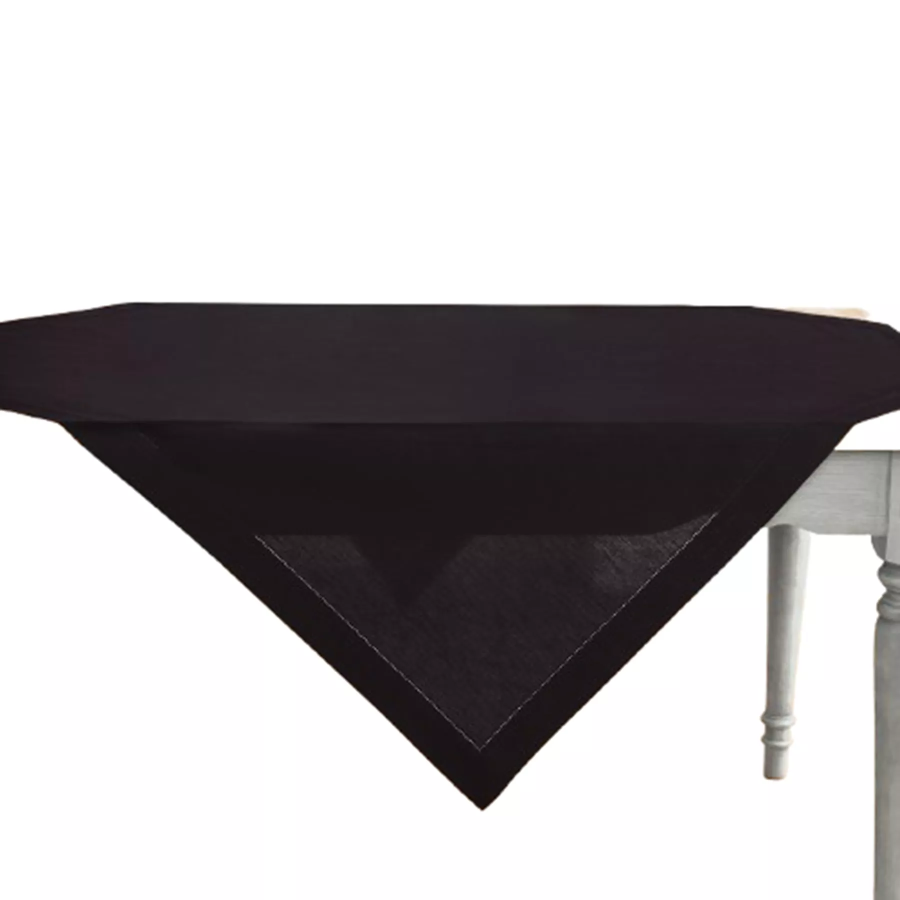 Linen Table Throw - Cotton Linen Hemstitch