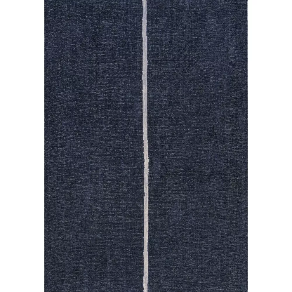 Linja Solid Centre Stripe Machine Washable Area Rug