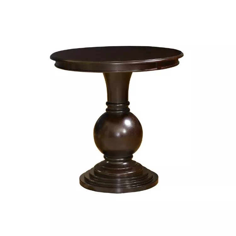 Linon Amelia Espresso Accent Table Round