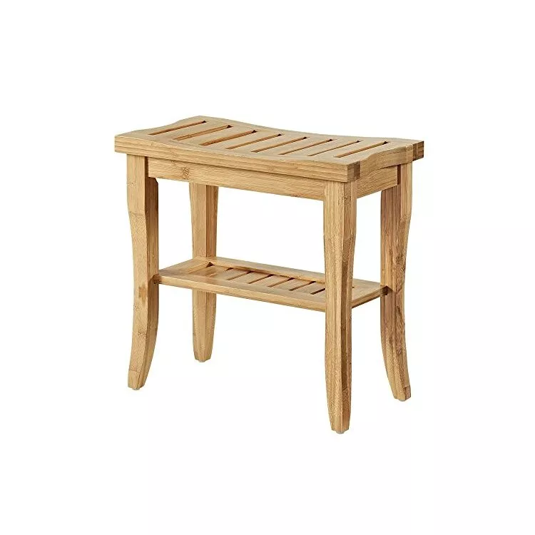 Linon Bracken Bamboo Stool